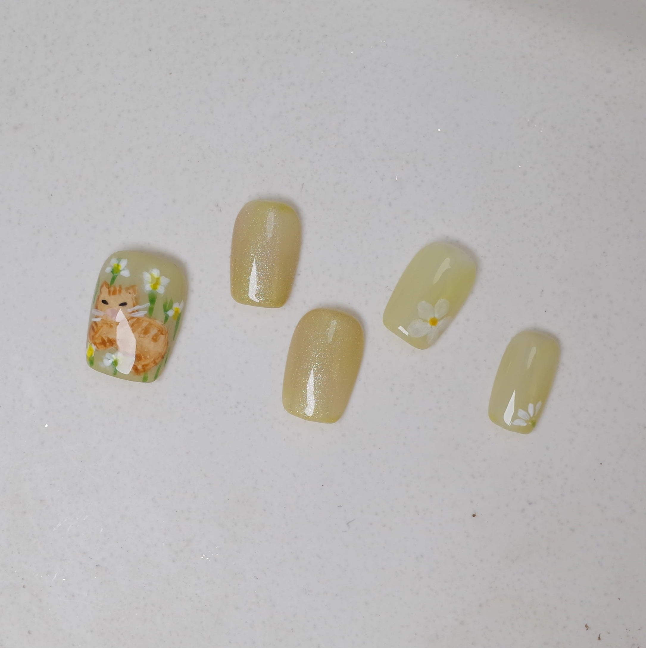 Vlei Nails Square Cat press on nails