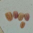 Cat EyeYZ-Rosé Glow almond press on nails