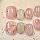 Handmade midnight cat-eye press-on nails with shimmering magnetic effect, Vlei Nails Cape Town South Africa.