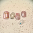 Handmade midnight cat-eye press-on nails with shimmering magnetic effect, Vlei Nails Cape Town South Africa.