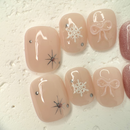 Reusable glitter press-on nails for party and elegant style
