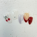 Pink cat-eye press-on nails with glossy shimmer, handcrafted by Vlei Nails Cape Town.
