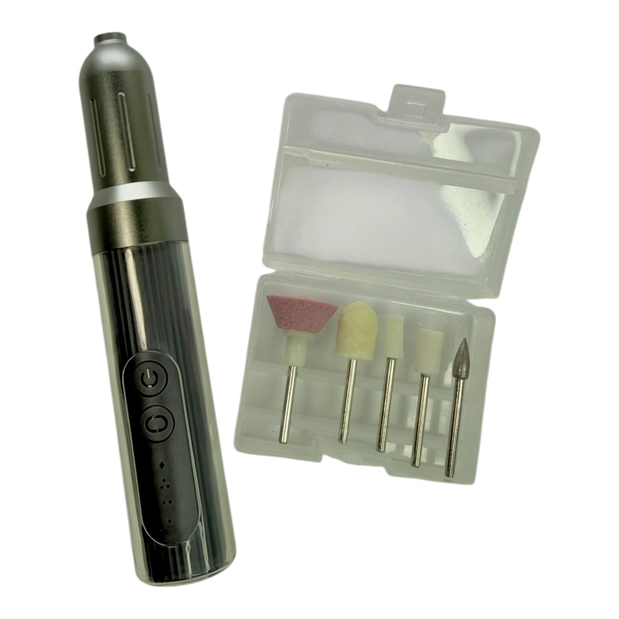 Vlei Nails professional electric nail drill for shaping and refining acrylic, gel, or natural nails.
