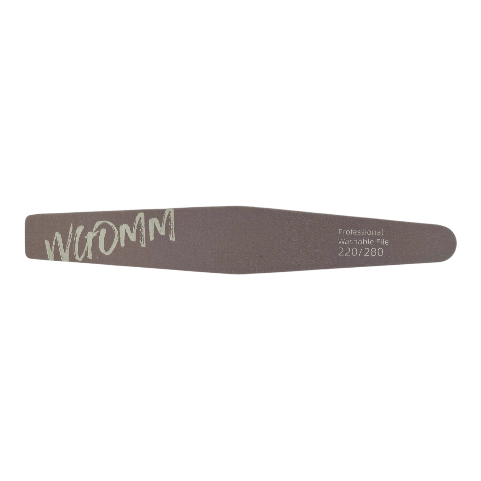 Vlei Nails 200/280 dual-grit nail file for shaping and smoothing natural or press-on nails.