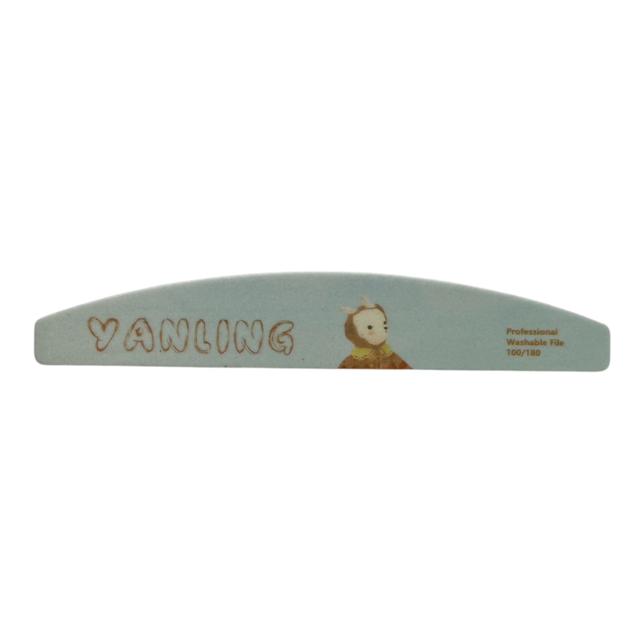 Vlei Nails 100/180 dual-grit nail file for shaping and smoothing natural or press-on nails.