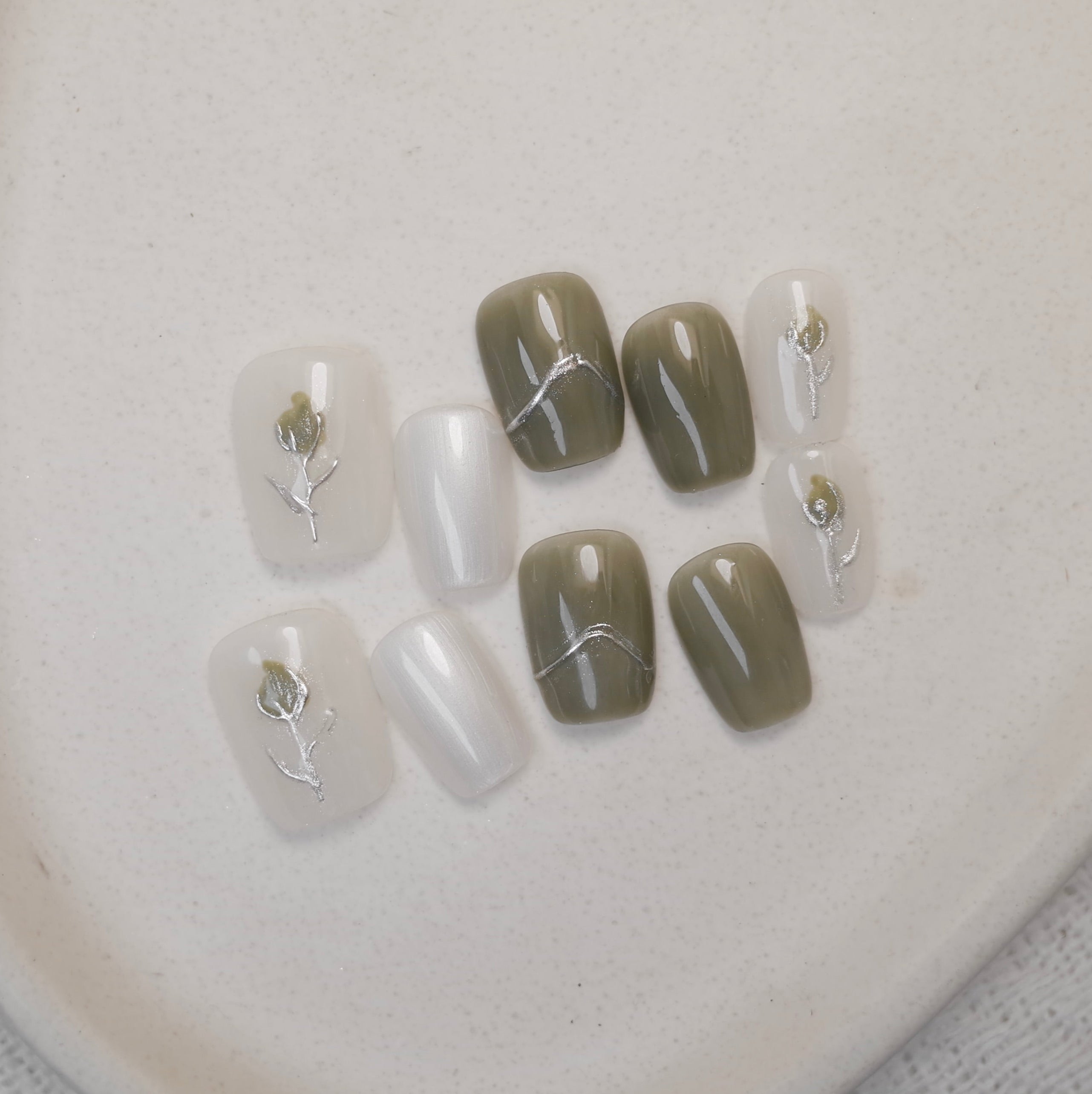 square press on nails